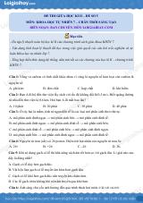 Đề thi giữa kì 2 KHTN 7 Chân trời sáng tạo - Đề số 5